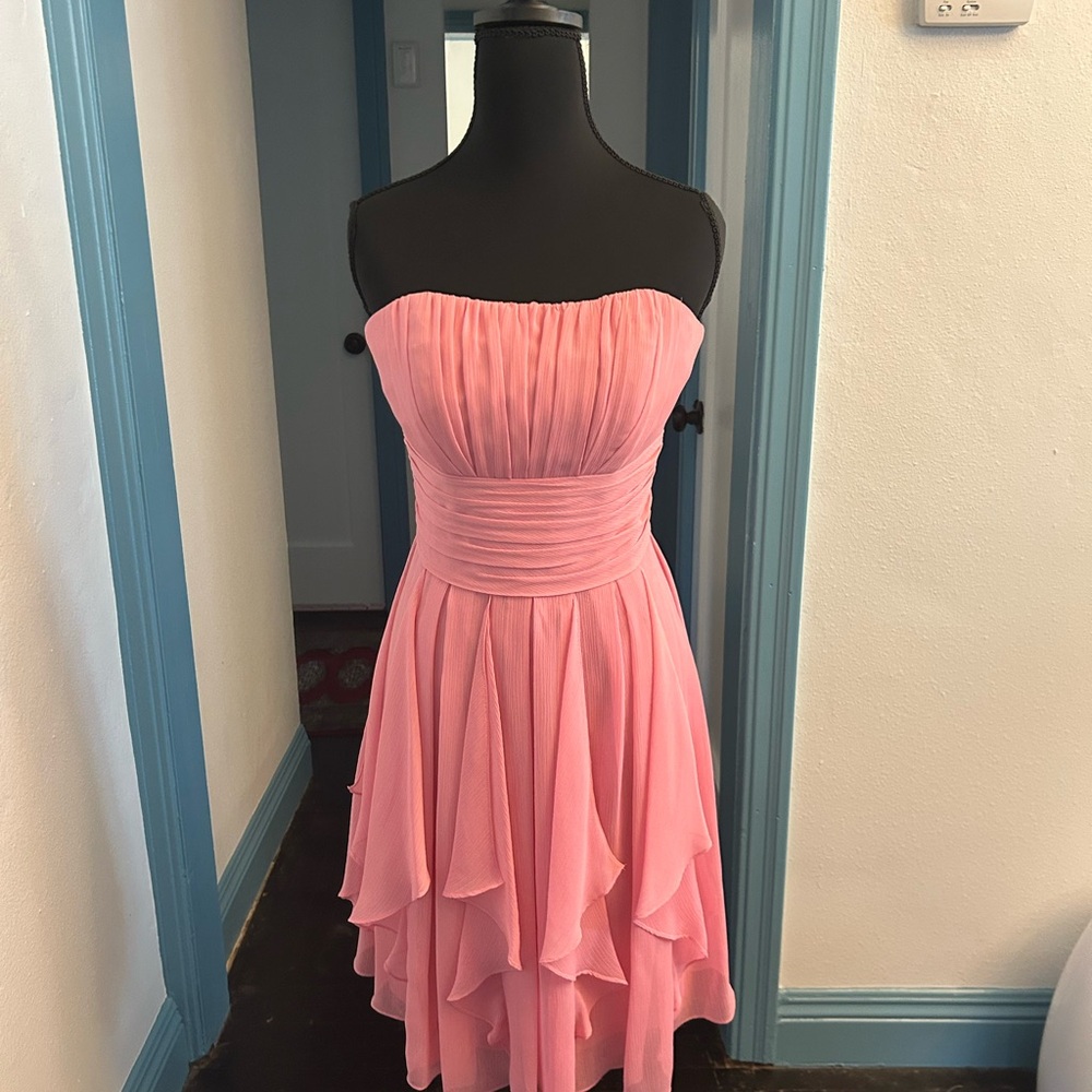 David's Bridal Pink Gown